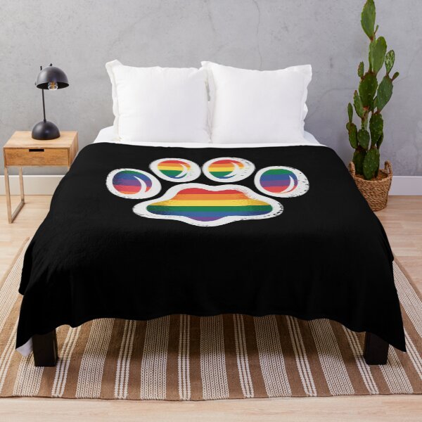 Item preview, Rainbow Dog Lover Paw Print LGBT Flag Gay Pride Month LGBTQ designed and sold by RansomFlatley.