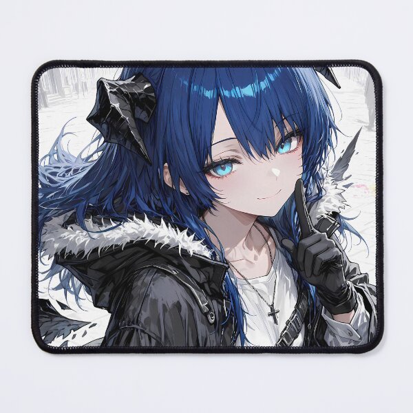 Item preview, Prelude Mostima Arknights Urban Angel Blue Eyes Anime Girl designed and sold by Raslbazola.