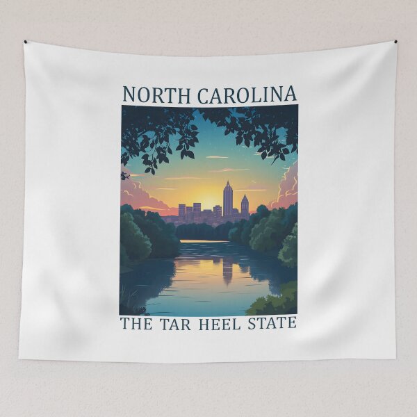 Item preview, 33 North Carolina Travel Poster designed and sold by Lucy Goosy Art.