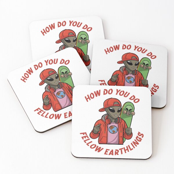 Item preview, How do you do fellow earthlings? - Alien streetwear skater designed and sold by JoRealm.