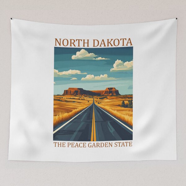 Item preview, 34 North Dakota Travel Poster designed and sold by Lucy Goosy Art.
