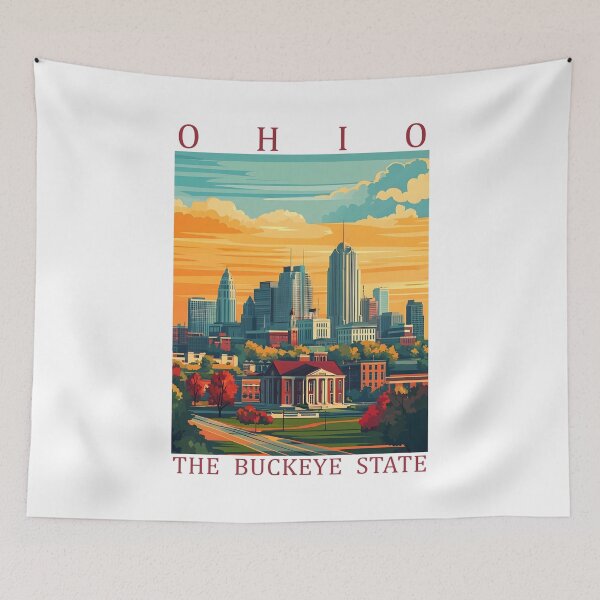 Item preview, 35 Ohio Travel Poster designed and sold by Lucy Goosy Art.