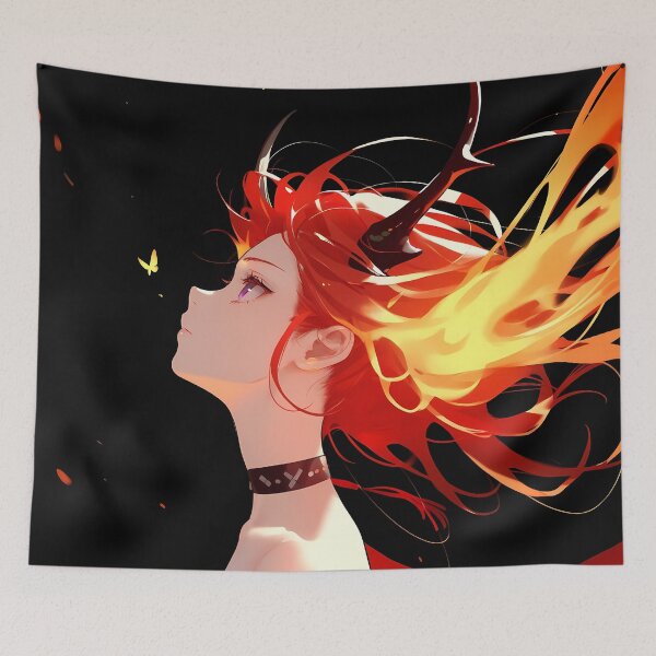 Item preview, Prelude Surtr Butterfly Flame Dream From Arknights Dark Sky Animal Girl designed and sold by Raslbazola.