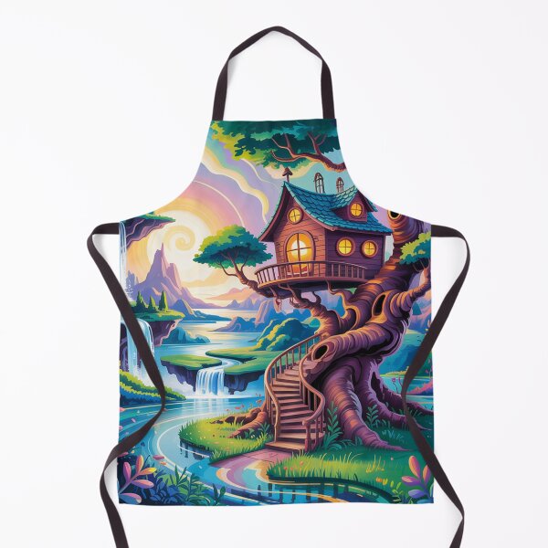 Item preview, fantastical landscape with a whimsical treehouse, designed and sold by Lilashakti ⭐️ ⭐️ ⭐️ ⭐️ ⭐️.