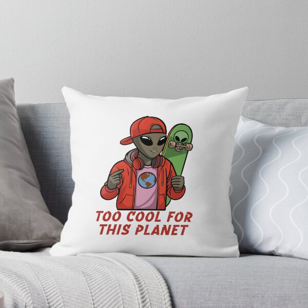 Item preview, Too Cool For This Planet - Alien streetwear skater designed and sold by JoRealm.