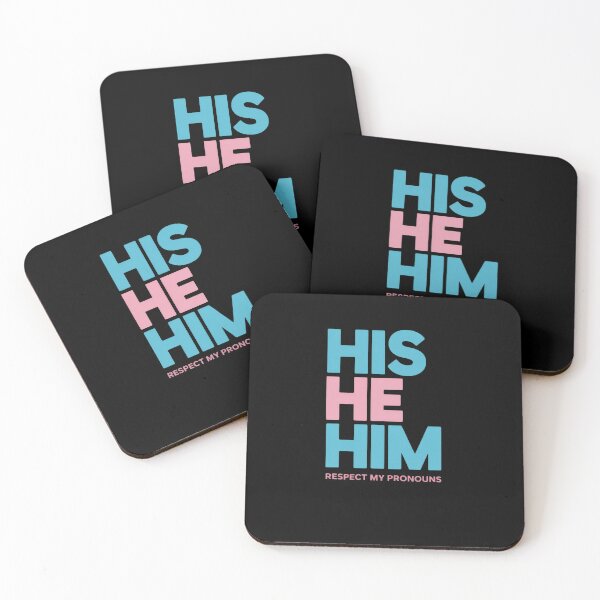 Item preview, His He Him Respect My Pronouns Transgender LGBTQ Pride designed and sold by FranzFriesen.
