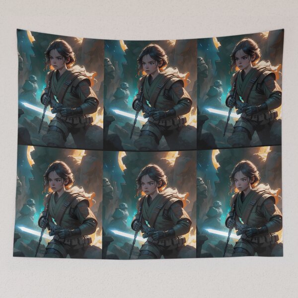 Item preview, Girl Epic Space Saga Futuristic Adventure Across Cosmos designed and sold by ART ATTACK ZONE.