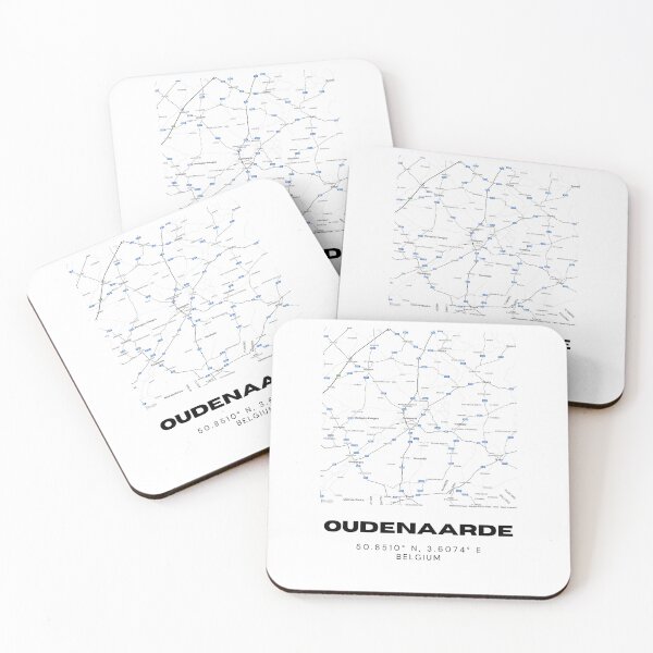 Item preview, Oudenaarde Belgium Map | Minimalist Modern Black and White City Map designed and sold by RM-Journey.