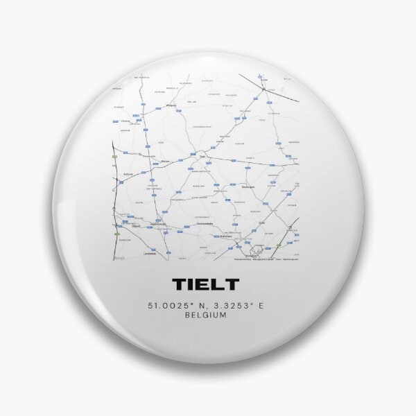 Item preview, Tielt Belgium Map | Modern Minimalist Black and White Street Map designed and sold by RM-Journey.