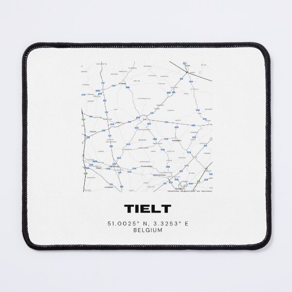 Item preview, Tielt Belgium Map | Modern Minimalist Black and White Street Map designed and sold by RM-Journey.