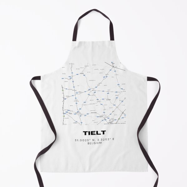 Item preview, Tielt Belgium Map | Modern Minimalist Black and White Street Map designed and sold by RM-Journey.