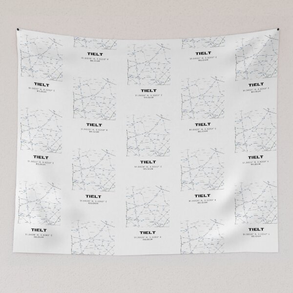 Item preview, Tielt Belgium Map | Modern Minimalist Black and White Street Map designed and sold by RM-Journey.