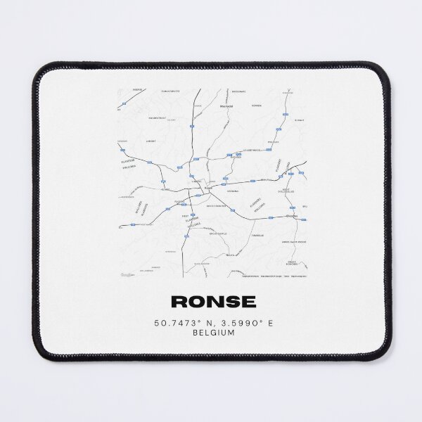 Item preview, Ronse Belgium Map | Minimalist Black and White Modern City Map designed and sold by RM-Journey.