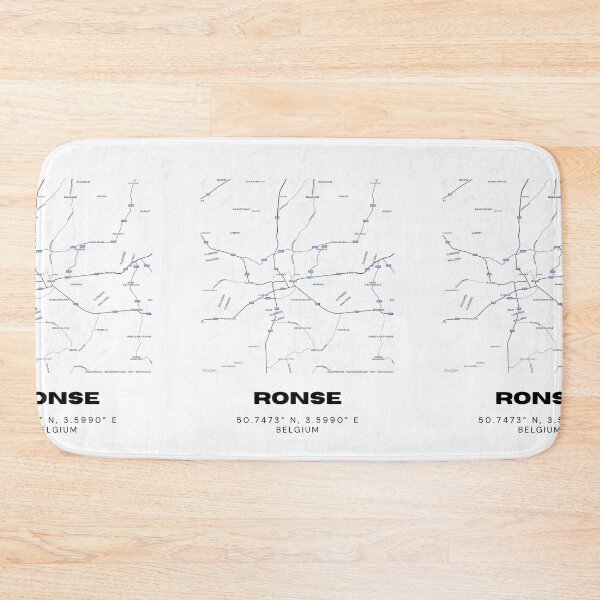 Item preview, Ronse Belgium Map | Minimalist Black and White Modern City Map designed and sold by RM-Journey.