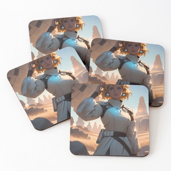 Item preview, Blonde Epic Space Saga Futuristic Adventure Across Cosmos designed and sold by ART ATTACK ZONE.
