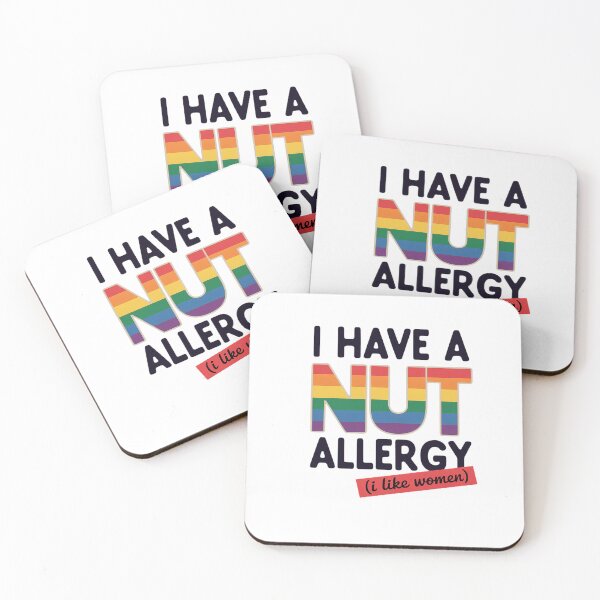Item preview, Women's Funny Lesbian I Have a Nut Allergy Lesbian designed and sold by MinaReinger.