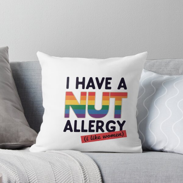 Item preview, Women's Funny Lesbian I Have a Nut Allergy Lesbian designed and sold by MinaReinger.