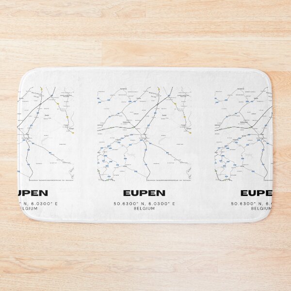 Item preview, Eupen Belgium Map | Minimalist Black and White City Map Print designed and sold by RM-Journey.