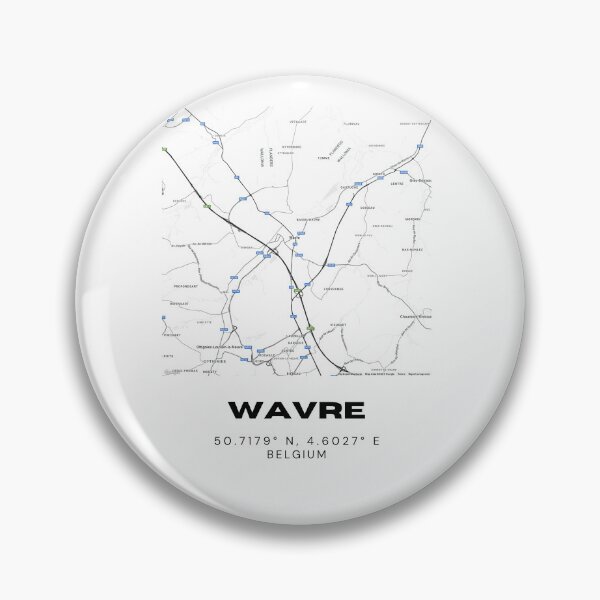 Item preview, Wavre Belgium Map | Minimalist Modern Black and White City Map designed and sold by RM-Journey.