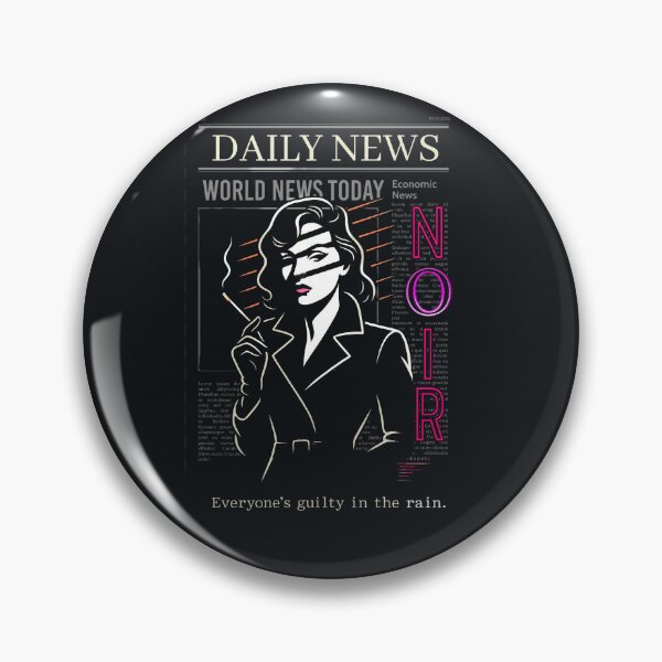 Item preview, Neon Noir Femme Fatale — Everyone’s Guilty in the Rain  Selling blurb designed and sold by Sanctum Icons.