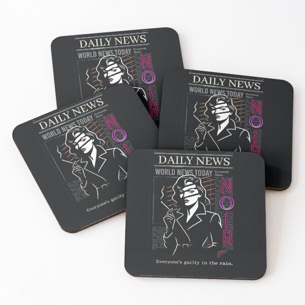 Item preview, Neon Noir Femme Fatale — Everyone’s Guilty in the Rain  Selling blurb designed and sold by Sanctum Icons.