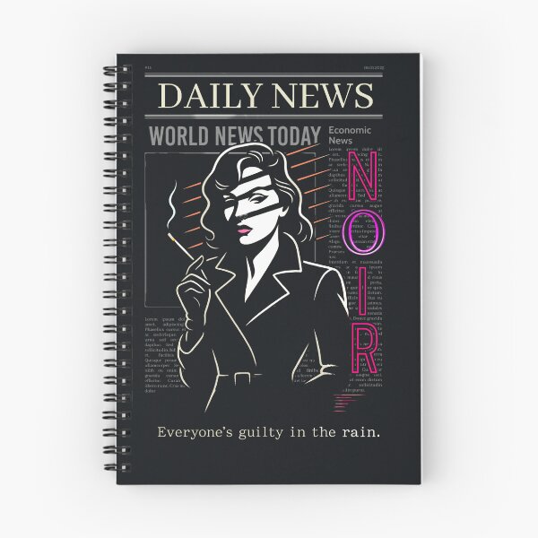 Item preview, Neon Noir Femme Fatale — Everyone’s Guilty in the Rain  Selling blurb designed and sold by Sanctum Icons.