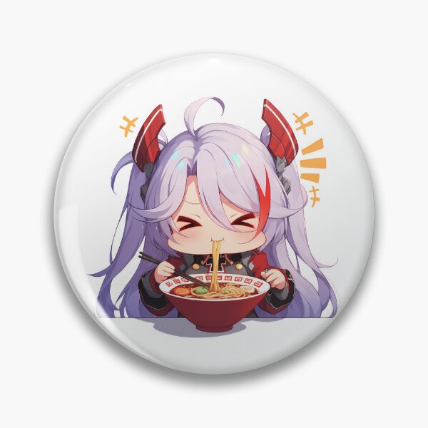 Item preview, Prinz Eugen Eating Ramen Azur Lane Anime Kawaii Chibi Delight designed and sold by Raslbazola.