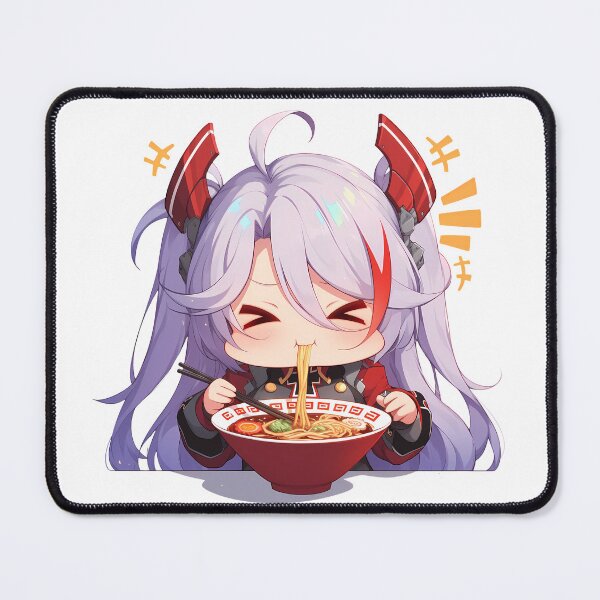 Item preview, Prinz Eugen Eating Ramen Azur Lane Anime Kawaii Chibi Delight designed and sold by Raslbazola.