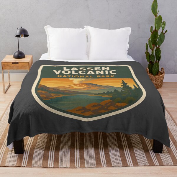Item preview, Vintage American National Park Print: Lassen Volcanic designed and sold by PinUpPizzazz.
