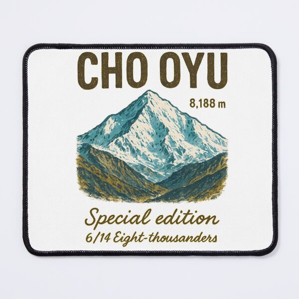Item preview, Mount CHO OYU - Vintage Mountain Print designed and sold by Masha_D.