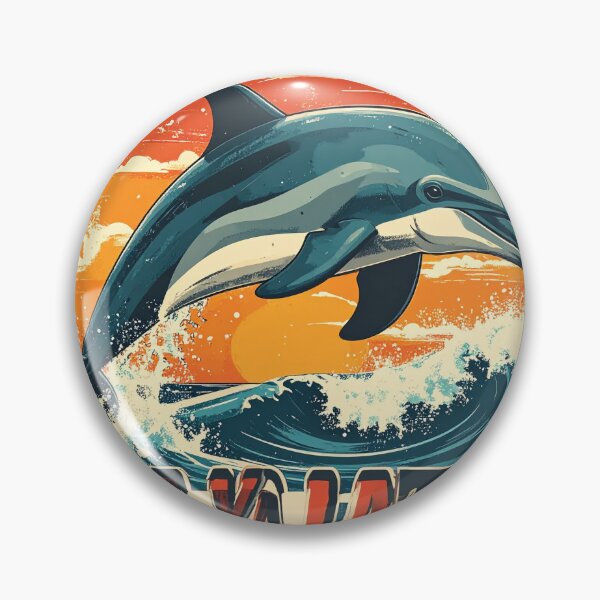 Item preview, Vintage Dolphin Sunset "Sea Ya Later" Retro Ocean Wave Design designed and sold by AOG-DESIGNS.