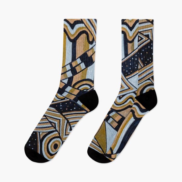 Item preview, Geometric Gold & Black Patterns – Abstract Drawing designed and sold by kenglishart.