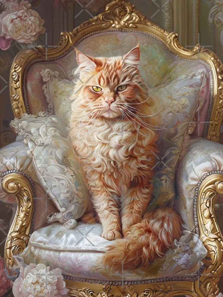 Thumbnail 4 of 4, iPhone Case, Red Cat on Rococo Throne designed and sold by Antik by Schulz.
