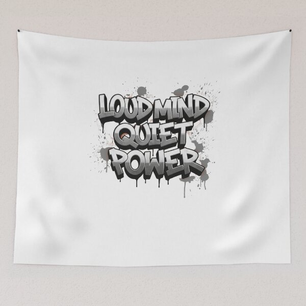 Item preview, Loud Mind, Quiet Power – Graffiti Typography for Thinkers designed and sold by Happyfreedom.
