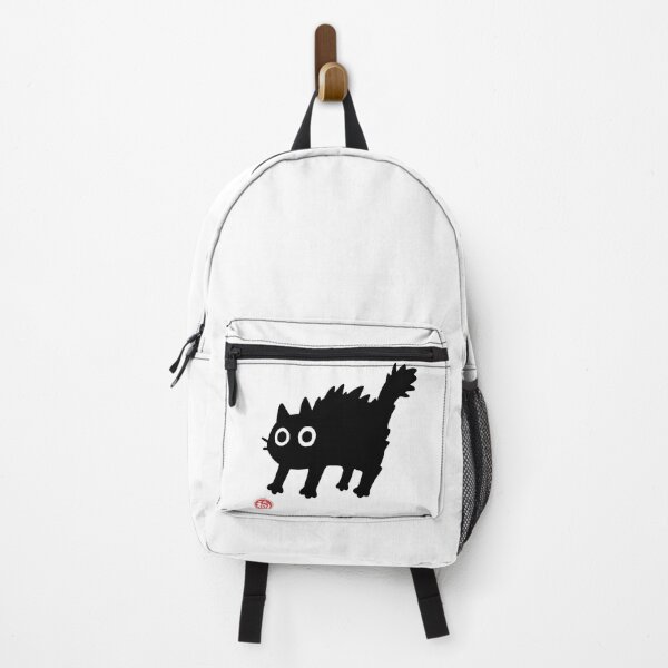 Item preview, Surprised Black Cat with Lucky Fuku Stamp designed and sold by Naturich.