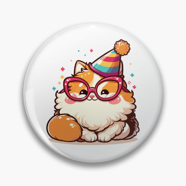 Item preview, Fluffy Birthday Cat designed and sold by Pixelmancy.