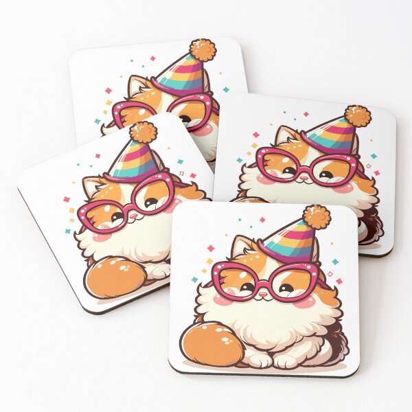 Item preview, Fluffy Birthday Cat designed and sold by Pixelmancy.