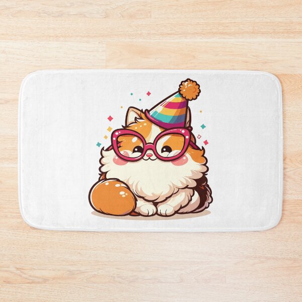 Item preview, Fluffy Birthday Cat designed and sold by Pixelmancy.