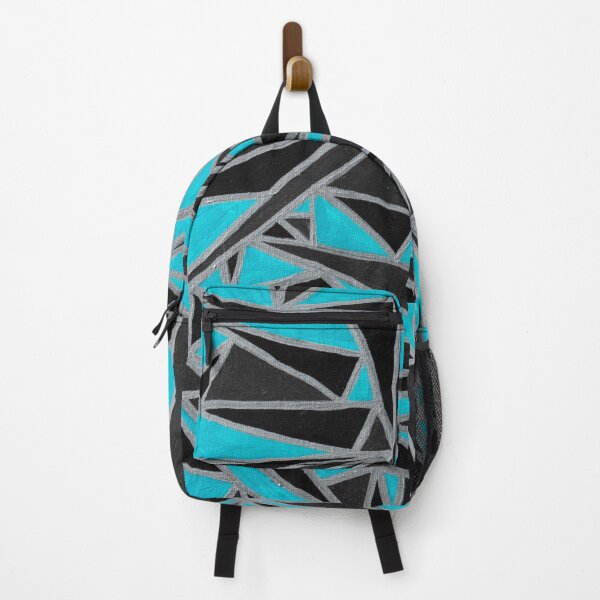 Item preview, Teal Geometric Triangle Painting – Abstract Modern Wall Art designed and sold by kenglishart.