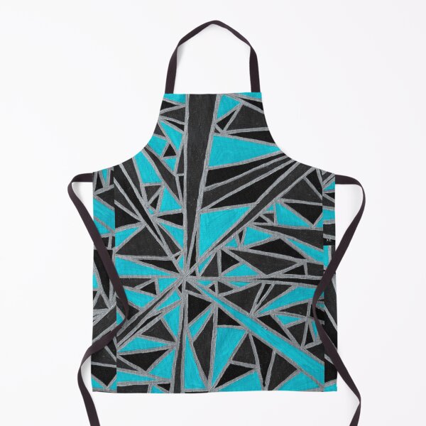 Item preview, Teal Geometric Triangle Painting – Abstract Modern Wall Art designed and sold by kenglishart.