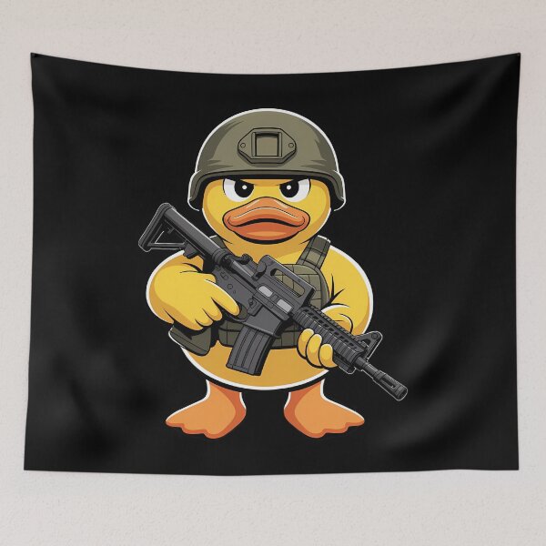 Item preview, Duck Tactical Rubber Duck Military Yellow Duck designed and sold by TyraYoung.