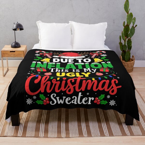 Item preview, Funny Due To Inflation Ugly Christmas Sweater designed and sold by KarimSoCute.