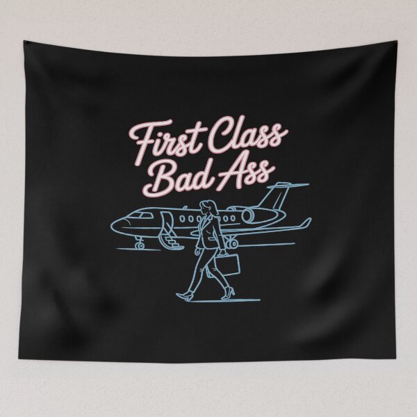 Item preview, First Class Bad Ass Neon Feminist Travel designed and sold by tabdejinti.