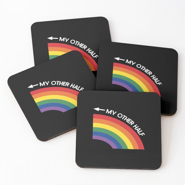 Item preview, My Other Half Gay Couple Rainbow Pride Cool LGBT Ally designed and sold by VasilisLamArt.