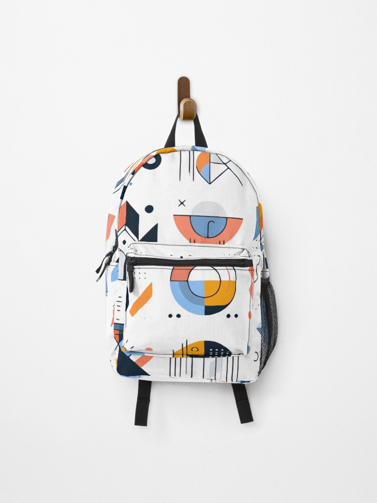 Thumbnail 1 of 3, Backpack, Mid-Century Abstract Geometric Pattern Set designed and sold by ChouxCrexm.