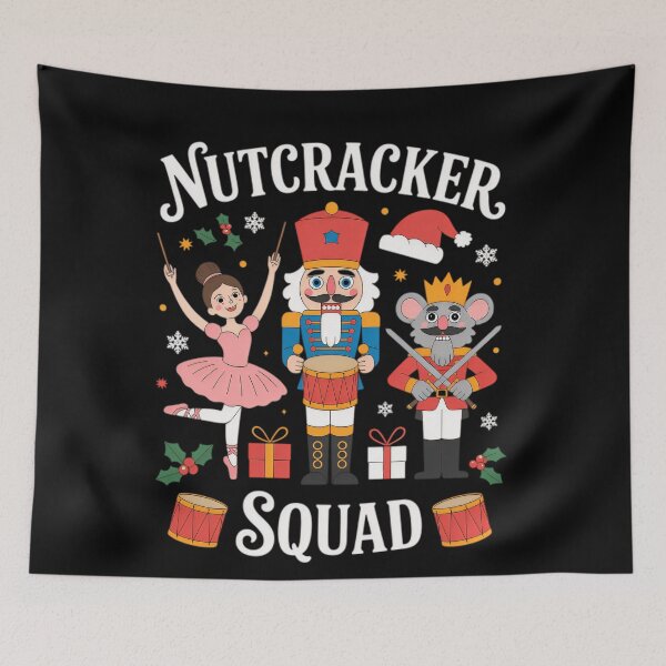 Item preview, Classic Holiday Christmas Vintage Nutcracker Fmaily Retro Squad designed and sold by StacyBattleArt.