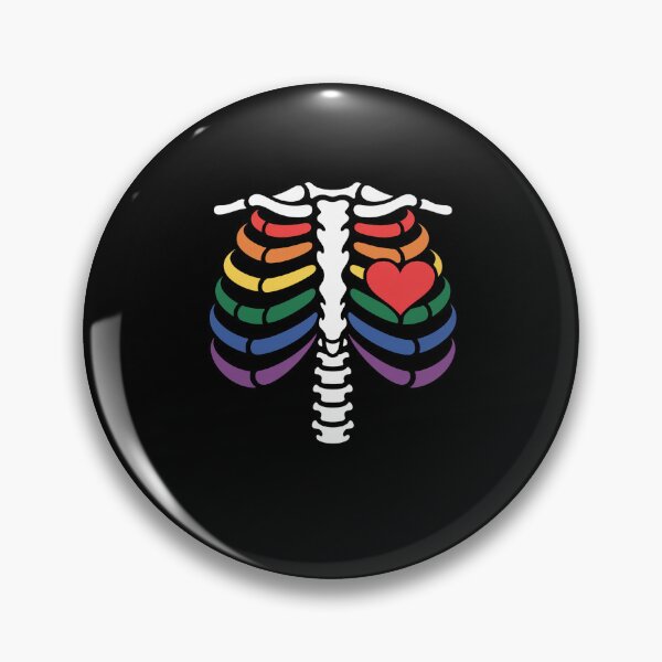 Item preview, LGBTQ Rainbow Skeleton Rib Cage Xray Gay Pride for Halloween designed and sold by khorbiasieno.
