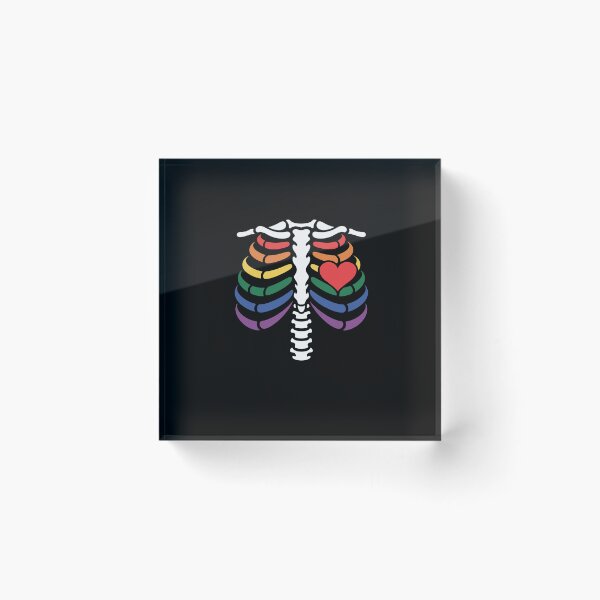 Item preview, LGBTQ Rainbow Skeleton Rib Cage Xray Gay Pride for Halloween designed and sold by khorbiasieno.