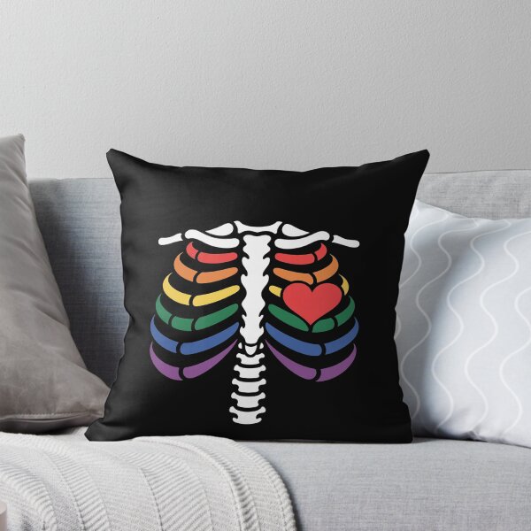 Item preview, LGBTQ Rainbow Skeleton Rib Cage Xray Gay Pride for Halloween designed and sold by khorbiasieno.