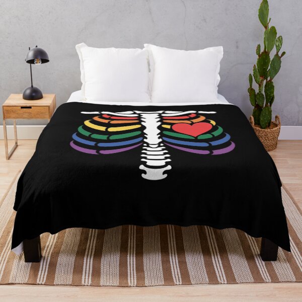 Item preview, LGBTQ Rainbow Skeleton Rib Cage Xray Gay Pride for Halloween designed and sold by khorbiasieno.